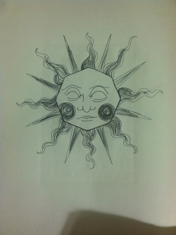 ("Sun". Monday 9/7/14. Pen.)